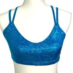 Body Wrappers Razzle Dazzle Adult M Dance Cheer Bra Top Crisscross Back Straps